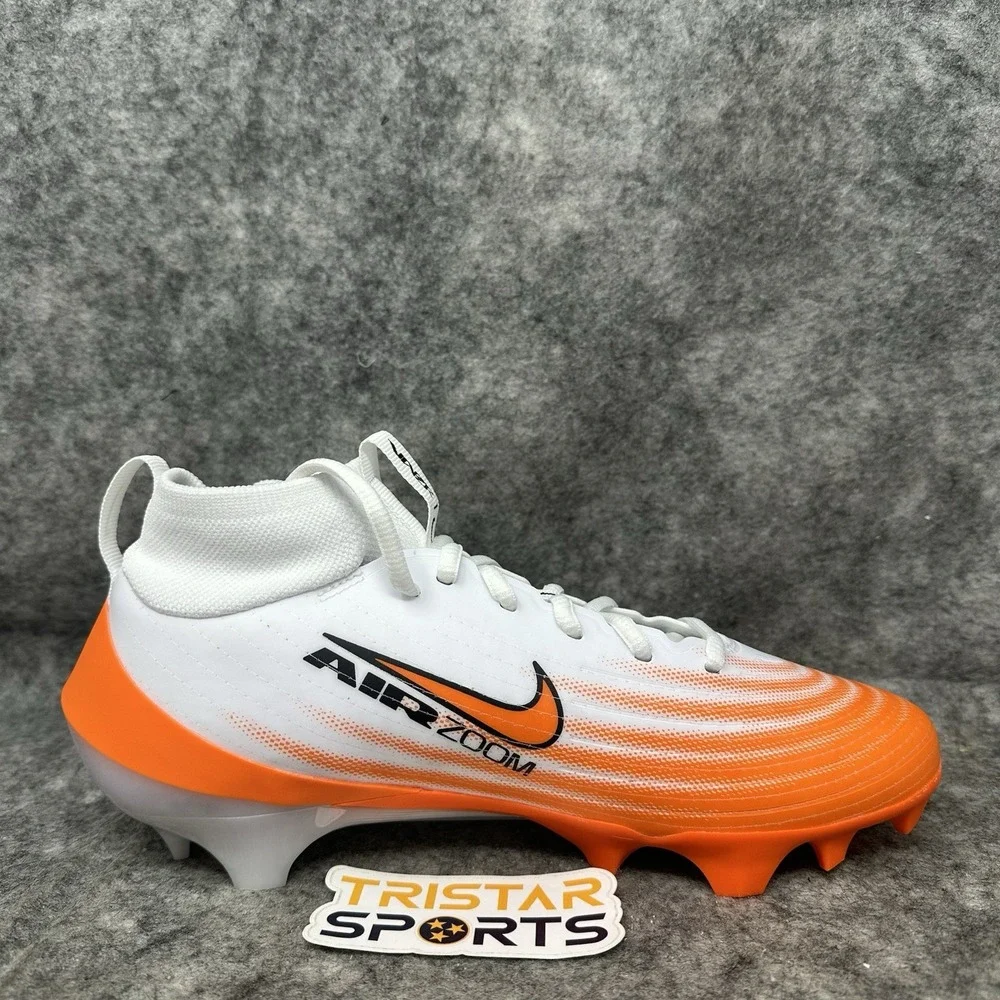 Nike Vapor Pro 1 Football Cleats Mens Size 7.5 White Orange Black HM8850-103